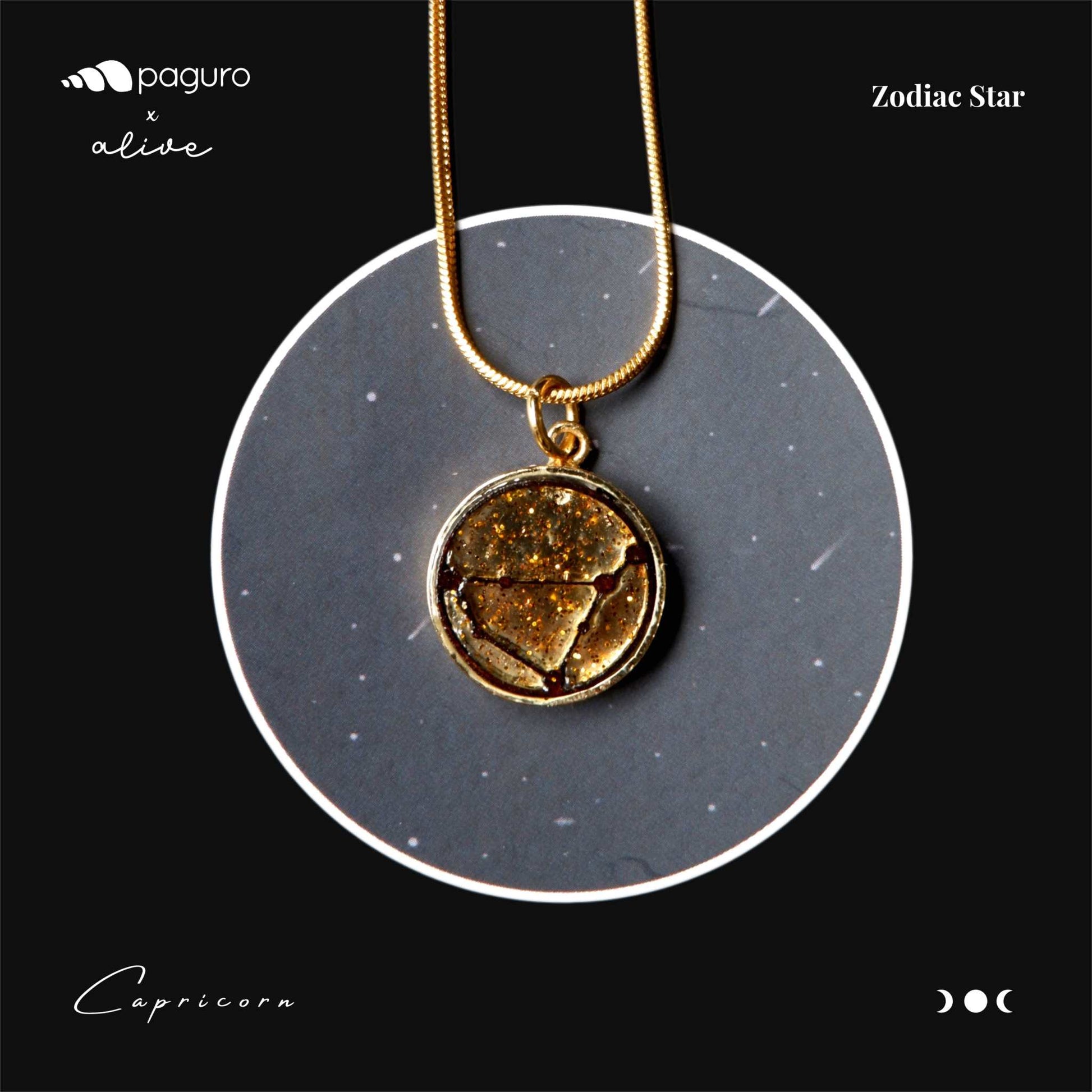 Capricorn Zodiac Sign Sustainable Necklace-2
