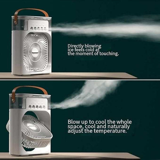 Fan Air Cooler fan USB Electric FanProduct Name: Multifunction Water Spray Mist Fan Air Cooler fan USB Electric Fan Portable Fan Air Conditioner Humidifier Fan for HomePackage Contains: 1 PieceMateriaRK TRENDING STYLERK TRENDING STYLE Fan Air Cooler