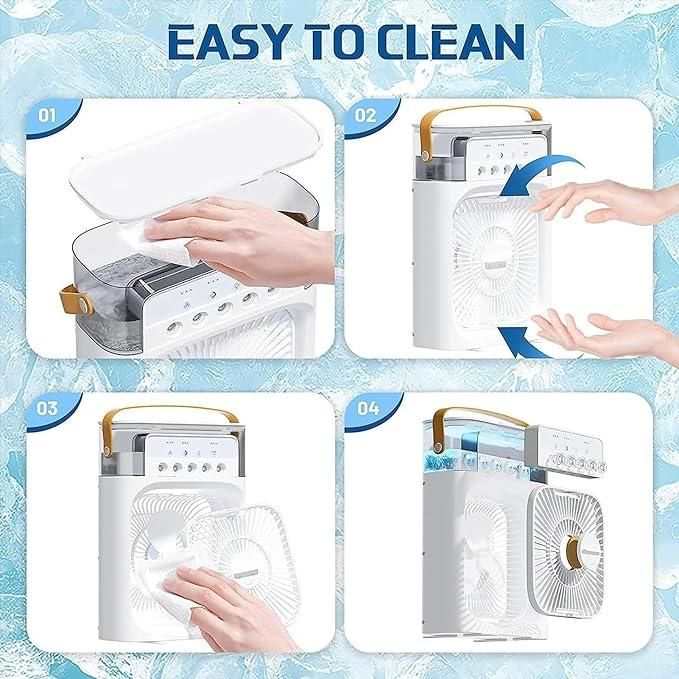 Fan Air Cooler fan USB Electric FanProduct Name: Multifunction Water Spray Mist Fan Air Cooler fan USB Electric Fan Portable Fan Air Conditioner Humidifier Fan for HomePackage Contains: 1 PieceMateriaRK TRENDING STYLERK TRENDING STYLE Fan Air Cooler