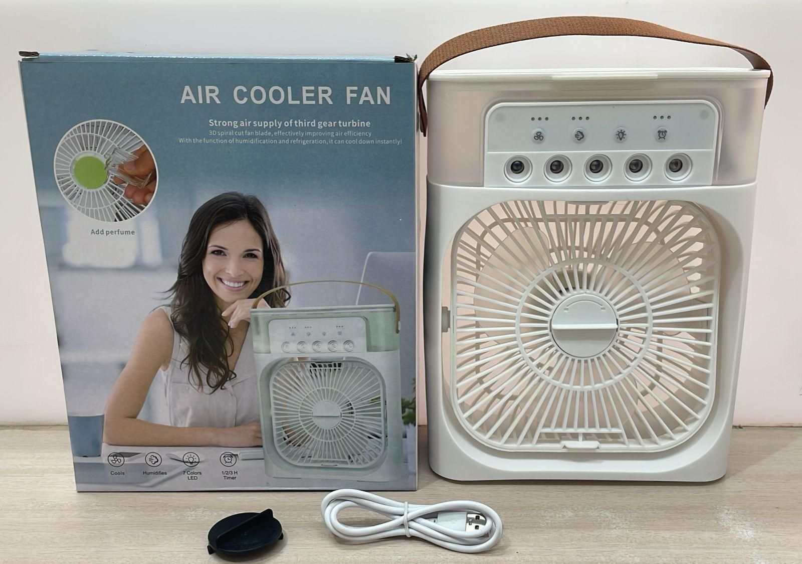Fan Air Cooler fan USB Electric FanProduct Name: Multifunction Water Spray Mist Fan Air Cooler fan USB Electric Fan Portable Fan Air Conditioner Humidifier Fan for HomePackage Contains: 1 PieceMateriaRK TRENDING STYLERK TRENDING STYLE Fan Air Cooler