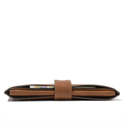 Leather Sleeve for iPad with Magnetic Strap-2
