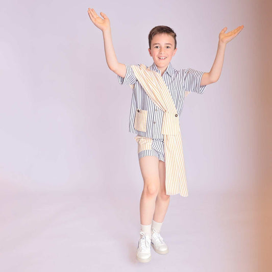 Zero Waste Striped Shirts for Boys and Girls-1