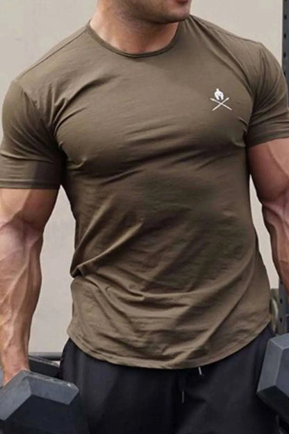 Men's Round Neck Short Sleeve T-ShirtFeatures: Basic style
Stretch: Moderate stretch
Material composition: 95% cotton, 5% polyester
Care instructions: Machine wash cold. Tumble dry low.
Imported
ProductTrendsiRK TRENDING STYLE Men's Round Neck